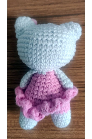 Sevimli Kedi Figürü Pembe - Resim 5