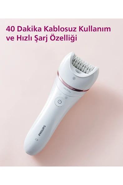 PHİLİPS BRE720/05 EPİLATÖR 8000 SERİES ISLAK*KURU - 7