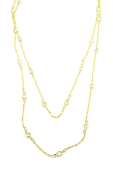 Taşlı Kolye - Altın - 2