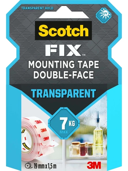 Scotch Şeffaf Montaj Bandı 19 mm x 1 5m