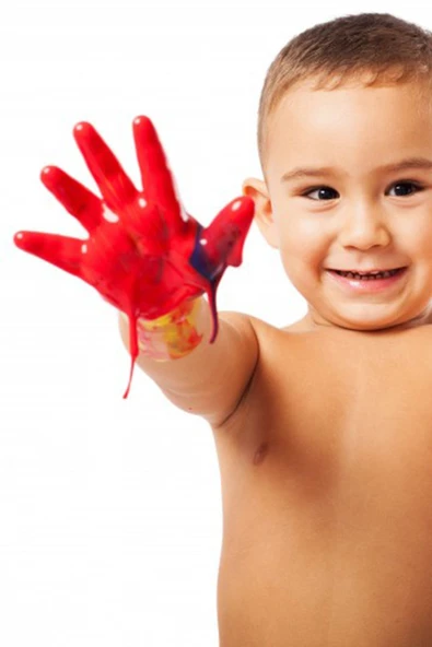 Süper Yıkanabilir Kırmızı Parmak Boya - 2