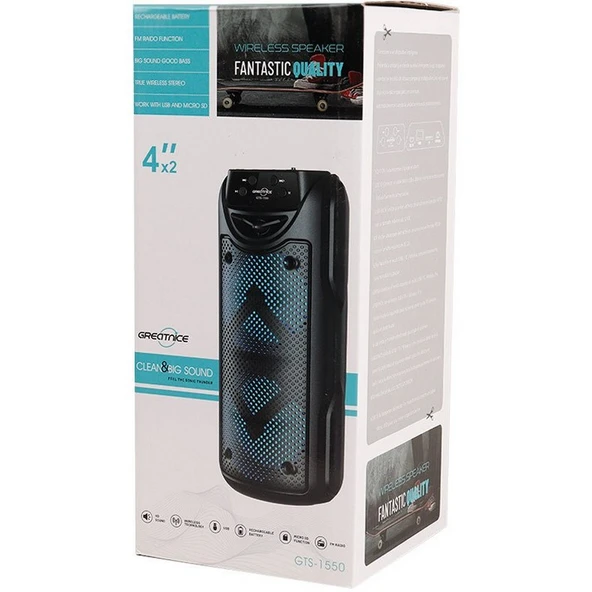Gredtnice GTS-1550 Bluetooth RGB Hoparlör USB /TF kart /FM ürün görseli