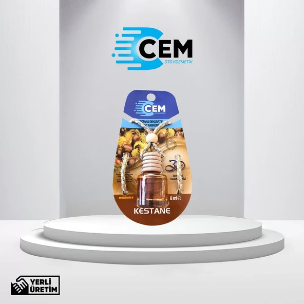 CEM CAR CARE Cam Fanus Kestane 8 ml Ayna Kokusu - Resim 2