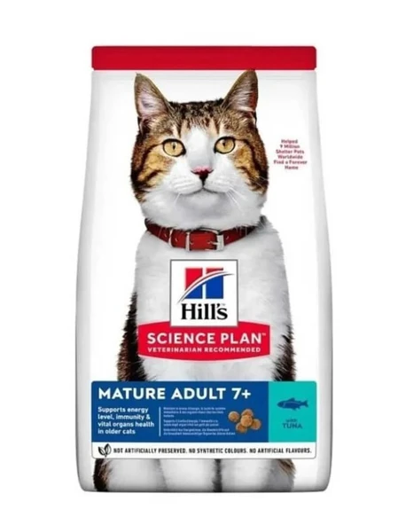 Hill's Mature Adult +7 Ton Balıklı Yaşlı Kedi Maması 1,5 KG Açık Mama ürün görseli