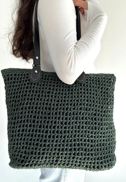 Loty Yeşil Örgü Çanta ürün görseli 1