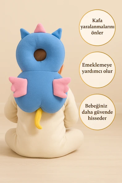 BEBEK BAŞ KORUMA YASTIĞI ÇANTASI UNICORN FİGÜRÜ ( 0 - 3 YAŞ )