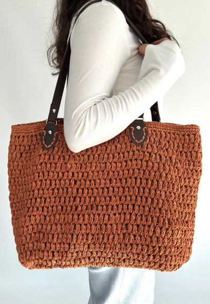Loty Turuncu Örgü Çanta ürün görseli