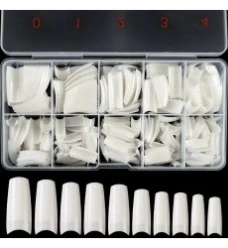 Monalisa Home Beyaz Renk Lüks Gösterişli Kare Takma Tırnak ürün görseli 1