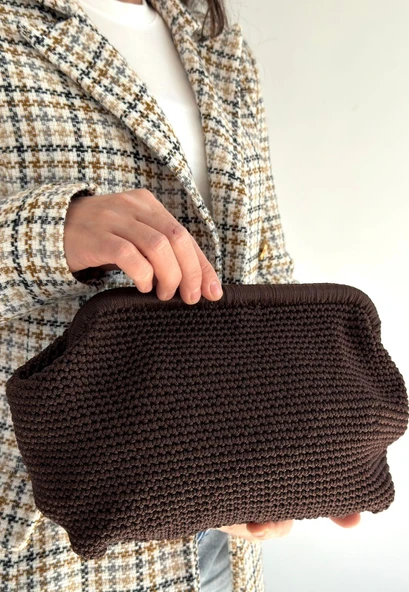 Froy Acı Kahve Örgü Çanta - Resim 2