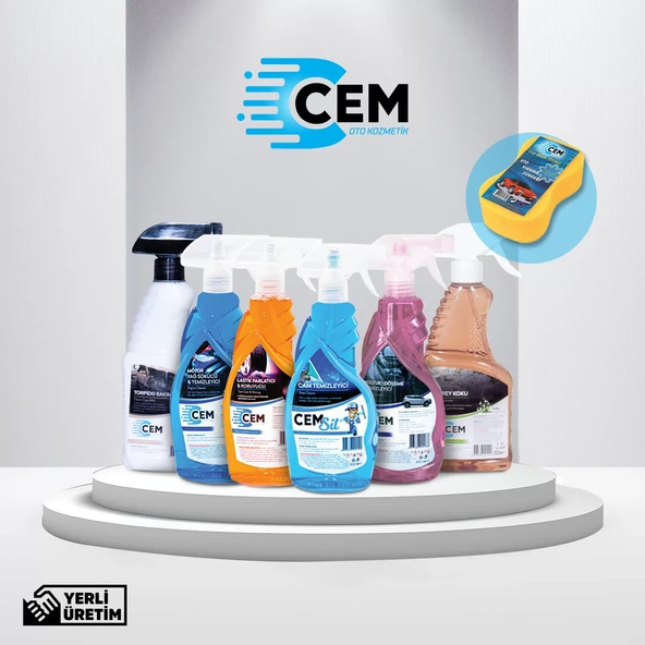 CEM CAR CARE Mega 6'Lı Oto Bakım Seti Yıkama Süngeri Hediyeli ürün görseli 1