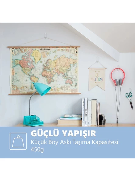 Command 17092CLR-CEE Command Küçük Boy Şeffaf Askı - 3