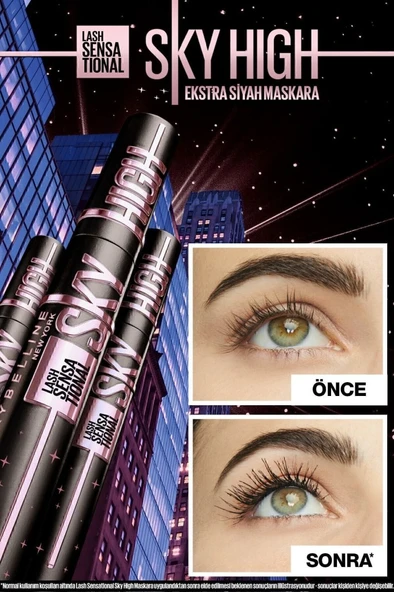 Maybelline New York Lash Sensational Sky High Cosmic Black Maskara - 3