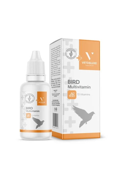 Kuş Multivitamin Tüm Kafes Kuşları Ve Güvercinler Için 13 Farklı Vitamin Damla 30 ml