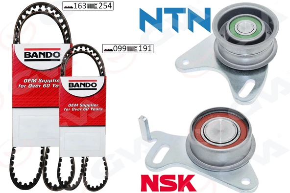 GVA 59T9173B TRİGER KAYIŞ SETİ EKSANTRİK SETİ HYUNDAI H100 STAREX 2.5L D4BB D4BF 97-> / KIA K2500 2.5L D4BH 03- > / MITSUBISHI L300. L200 2.5L 4D56 K64T K74T 96-07 / PAJERO 2.5L 4D56 94-> 2 KAYIŞ 2 RU ürün görseli 1