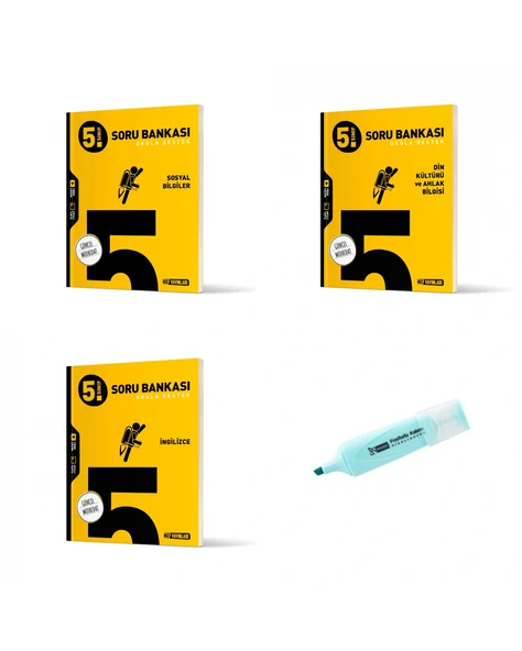 5.Sınıf Sosyal Din Ve İngilizce Soru Bankası (Yeni Müfredat) ürün görseli 1