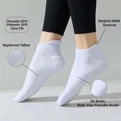 XTR Fitness Kısa Yoga ve Pilates Çorabı - Resim 8