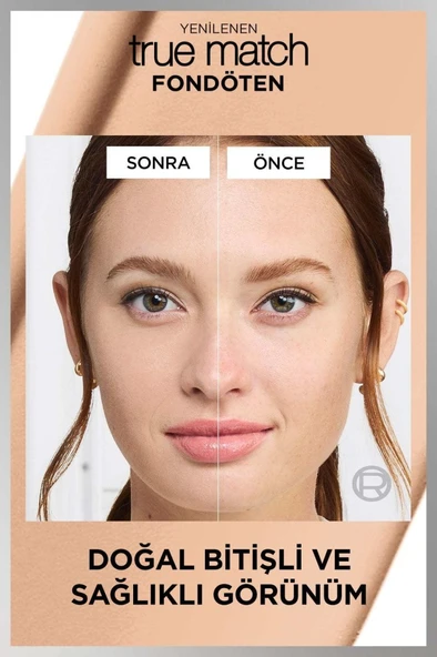 L'Oreal Paris True Match Bakım Yapan Fondöten - 2C Soğuk Alt Ton - 7