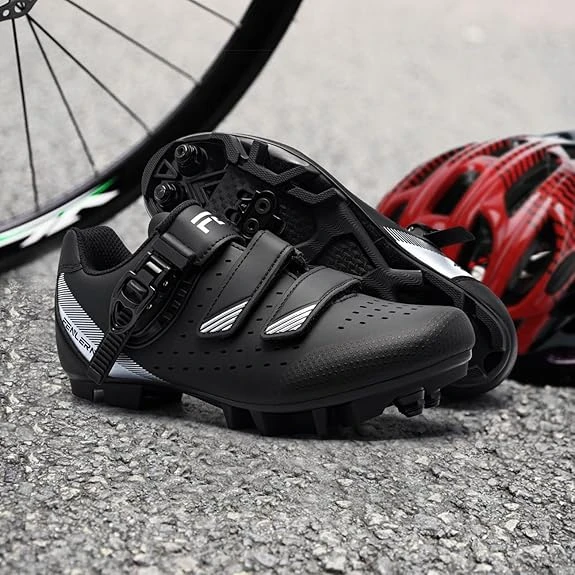 Bisiklet Ayakkabısı 43 Numara Dağ Bisikleti Ayakkabı Pedal Tokalı 2 Delikli Krampon Sistemi Fenlern - 6