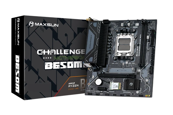 Maxsun Challenger B650M WIFI V2 AM5 DDR5 6000 Mhz M.2 HDMI mAtx AMD anakart ürün görseli