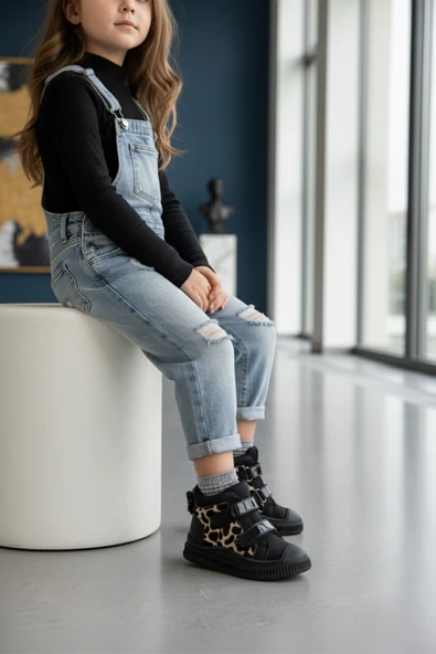 Muggo PAWS Kelebekli Çift Cırtlı Kız Bebek ve Çocuk Bot - 9