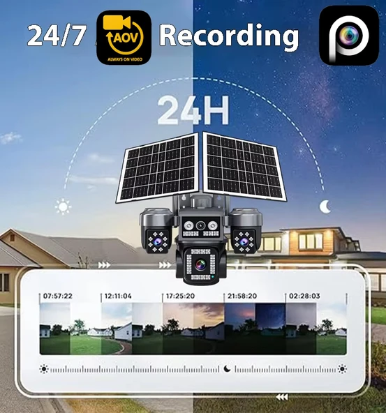 Ventus Z7PLUS 128GB 8MP 4 Kameralı 4G Çift Solar Panel 16X Zoom Dual Batarya HiEasy AOV (Sürekli Kayıt) Gece Görüş Çift Yönlü Ses HiEasy Türkçe - 3
