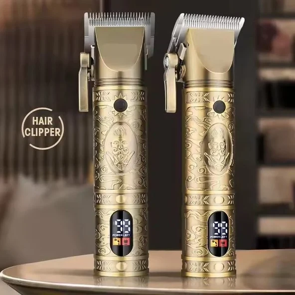 WA-2956 Profesyonel Şarjlı Saç,Sakal,Ense,Vücut Traş Kesme Makinesi / Ergonomik Tasarım, Uzun Pil Ömrü, LED Ekran - 3