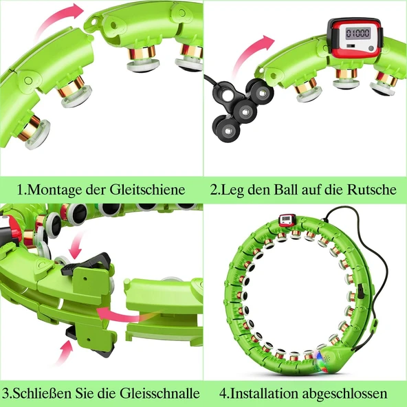 Hula Hop Akıllı Fitness Çemberleri 4 Mevsim Ayarlanabilir Egzersiz Halkası Şekillendirme Bel İncelme - 2