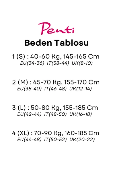 Penti Süper 15 Den Mat İnce Külotlu Çorap Ten/Nude (57) - 1 Numara Small 3 Adet - 3