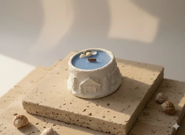 Lebron Okyanus Kokulu 115 GR Doğal Soya Wax Mum - 4