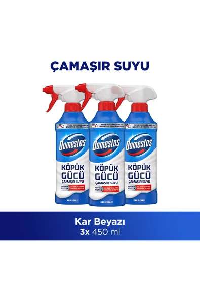 Domestos Köpük Gücü Köpük Çamaşır Suyu Beyaz Sabun 450 ml x3 ürün görseli