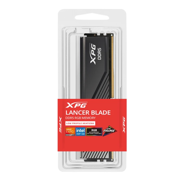 XPG Lancer Blade RGB Siyah DDR5-6000Mhz CL36 16GB 1x16GB Single 36-38-38 1.35V - 3