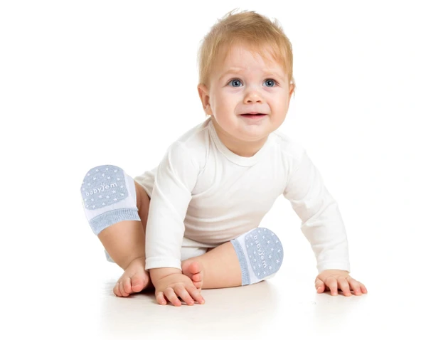 Babyjem Örgü Emekleme Dizliği Mavi