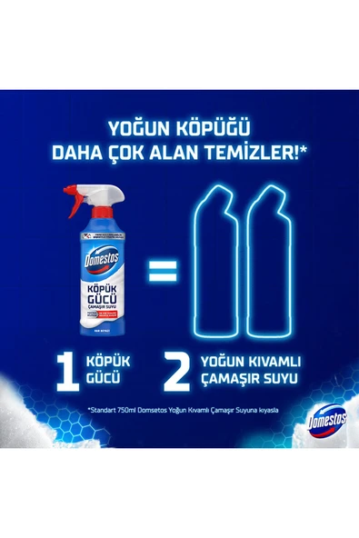 Domestos Köpük Gücü Çam Ferahlığı 450 ml x1 + Köpük Gücü Kar Beyaz 450 ml x1 - Resim 6