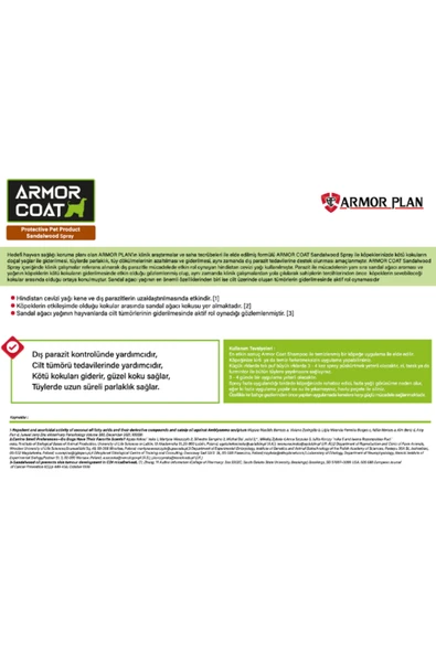 ARMOR COAT Köpek Bakım Spreyi Sandal Ağacı Kokulu 75 ml - 3