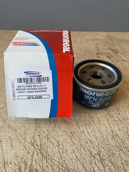Monreal MFN-0098 Yağ Filtresi R9 Clio I II Megane Dokker Duster Lodgy Logan Sandero 7700274177 8200768913