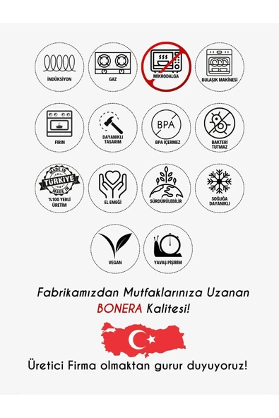 22cm Çiçek Desenli Tekli Cam Kapaklı Emaye Güveç Tencere - Resim 4