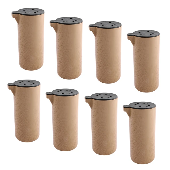 (8 Adet) Plastik Terra Kubik Kayın Beji 15 cm Mobilya Kanepe Koltuk Baza Yükseltme Ayağı Ayakları ürün görseli