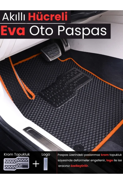 Guerrino CHEVROLET-CRUZE-HATCHBACK-(2008-2014) İÇİN EVA İÇ PASPAS TAKIMI (METAL TOPUKLUK DAHİL) - Resim 3