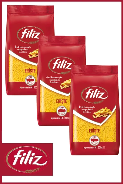 Filiz Erişte Makarna 500 Gr x 3 Adet ürün görseli