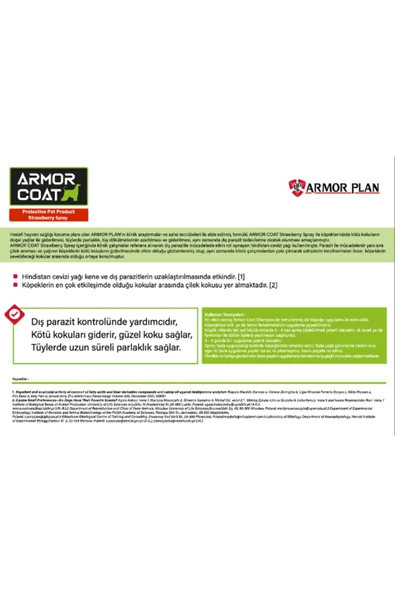 ARMOR COAT Köpek Bakım Spreyi Çilek Kokulu 75 ml - 3