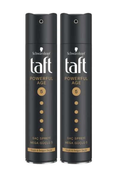 Taft Powerful Age Saç Spreyi 5 Numara Güçlü ve Dolgun Saçlar 250 Ml 2 Adet