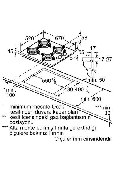 Bosch Poh7c6o12o 67 Cm Wok Gözlü Siyah Ankastre Ocak - 3