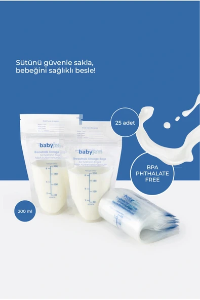 Babyjem Ultra Koruyucu Süt Saklama Poşeti 25 Adet