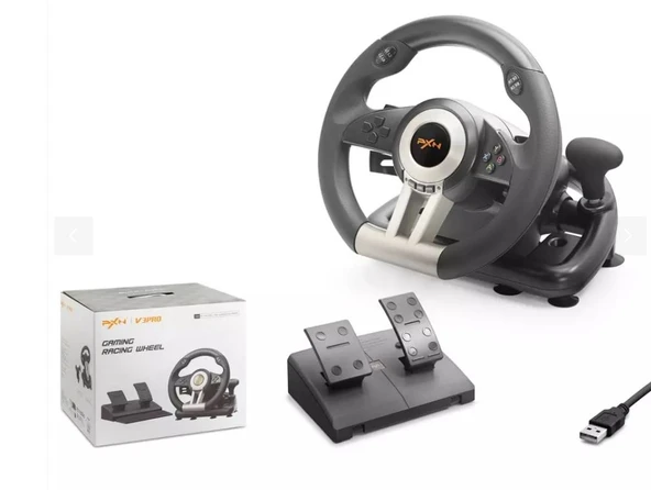 PXN V3 PRO PS3/PS4/PC/XBOX ONE/XBOXSERİES/NİNTENDO UYUMLU DİREKSİYON SETİ SİYAH ürün görseli