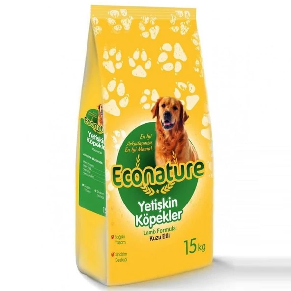 Econature Yetişkin Köpek Maması Kuzulu 15 Kg ürün görseli