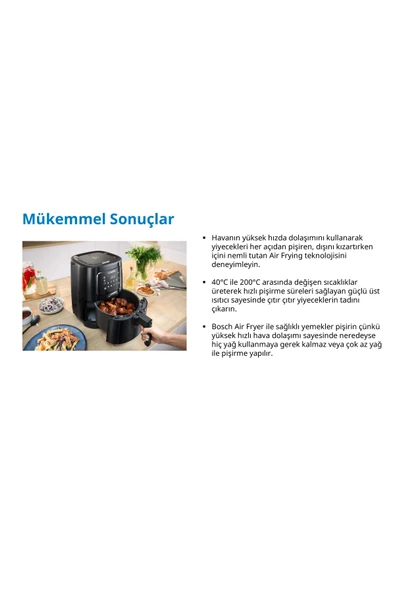 Bosch MAF240B0 Siyah Air Fryer Sıcak Hava Fritözü - 3