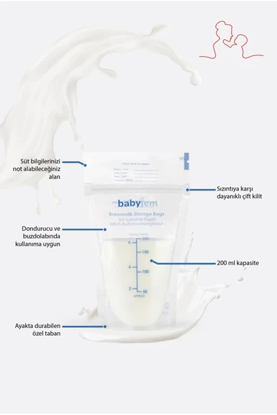 Babyjem Ultra Koruyucu Süt Saklama Poşeti 25 Adet - 2