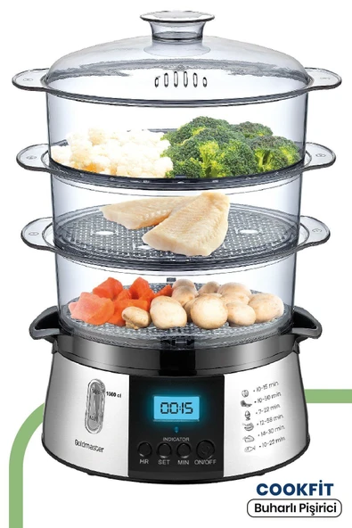 GOLDMASTER COOKFİT DİJİTAL EKRANLI 120 DK ZAMAN AYARLI 10 LİTRE DİJİTAL BUHARLI PİŞİRİCİ - 4