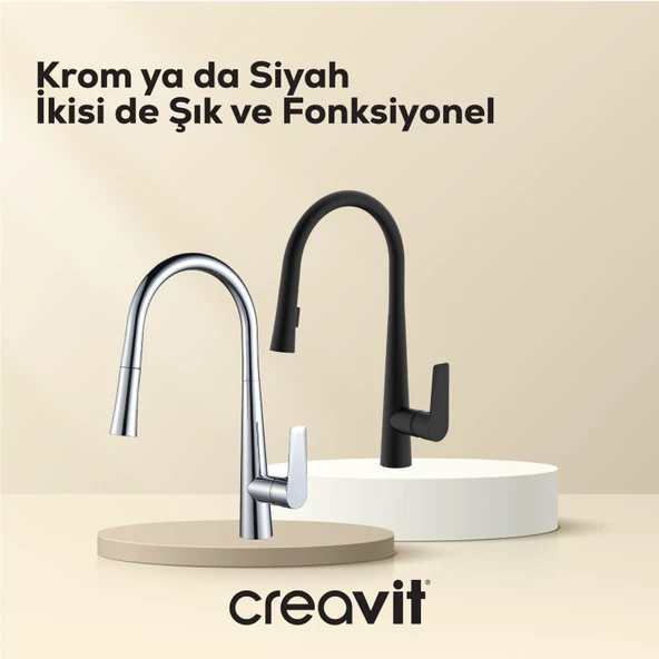 Spiralli Mutfak Armatürü Krom - Resim 4