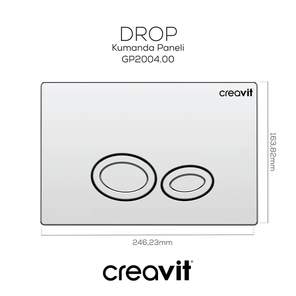 Drop Parlak Krom Kaplama Kumanda Paneli - Resim 3